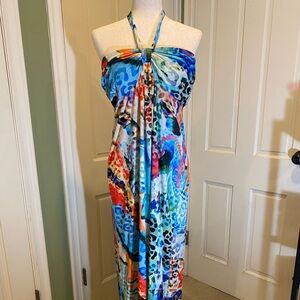 VENUS Multicolor Halter Maxi Dress